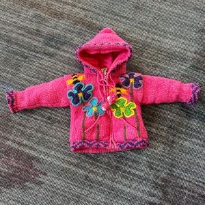 Warm Knit Guatemalan Sweater, 6-12 m, EUC, Wool/Cotton blend, warm inner layer